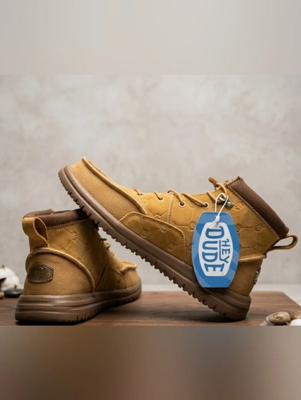 NEW! Hey Dude Bradley Suede Lace-Up Boots Sz 12 NWT